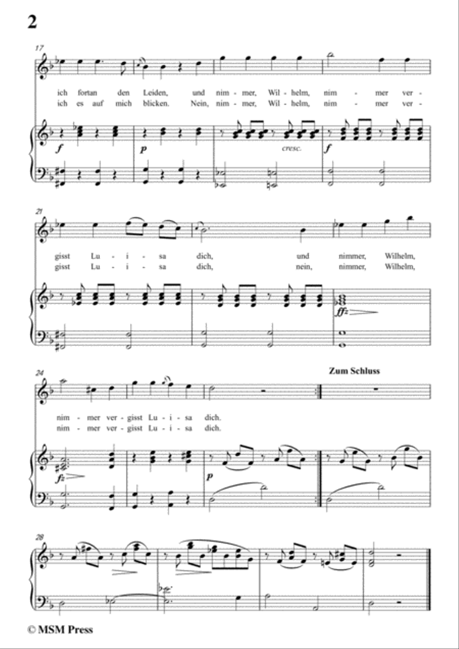 Schubert-Luisens Antwort,in d minor,for Voice&Piano Voice scores gallery preview page 4