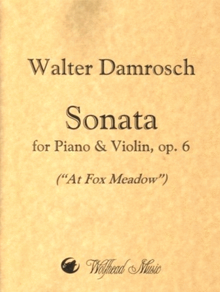 Book cover for Sonata for Piano and Violin ("At Fox Meadow")