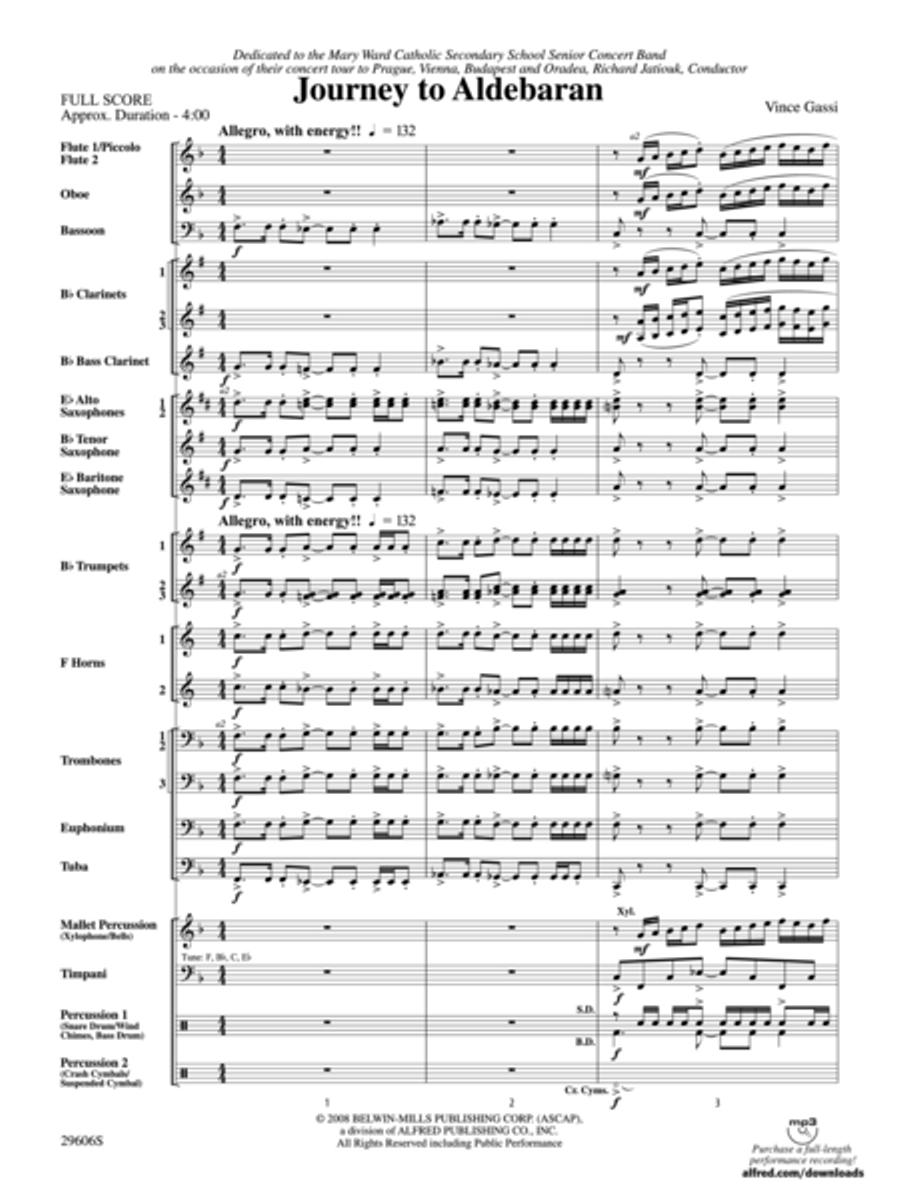 Journey to Aldebaran (score only) Concert Band scores gallery preview page 2