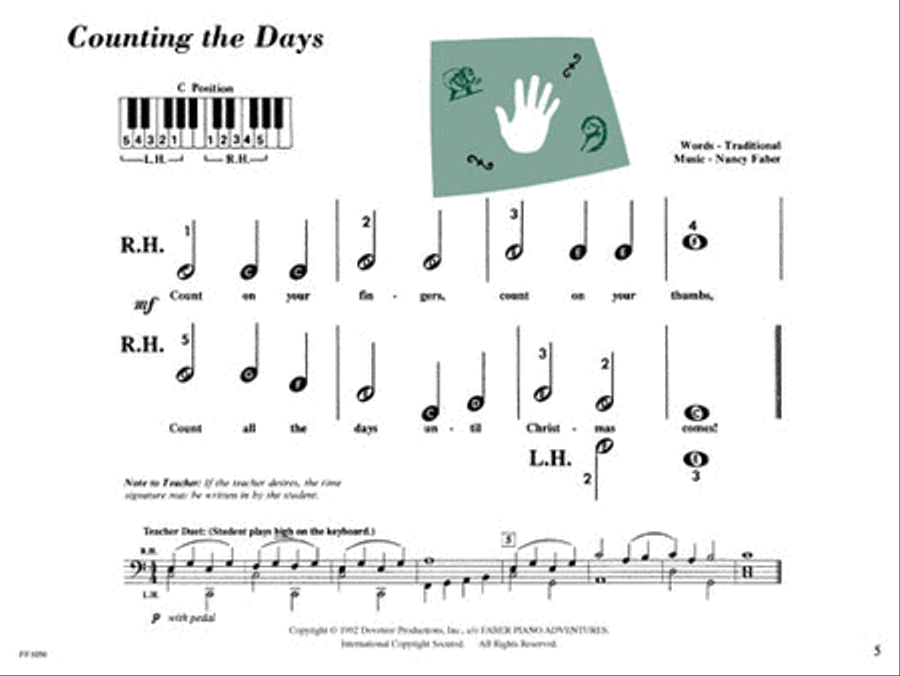 Pre-Reading Christmas Piano Method scores gallery preview page 3
