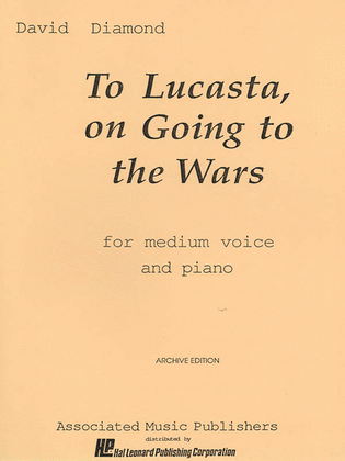 Book cover for To Lucasta (On Going to Wars)