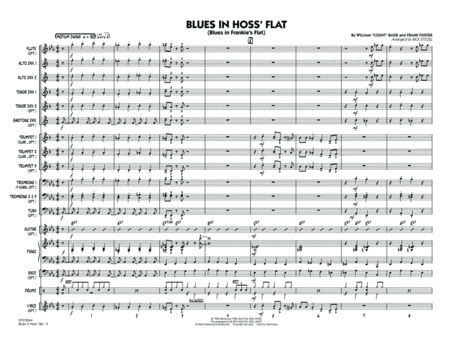 Blues in Hoss' Flat (Blues in Frankie's Flat) - Conductor Score (Full Score)