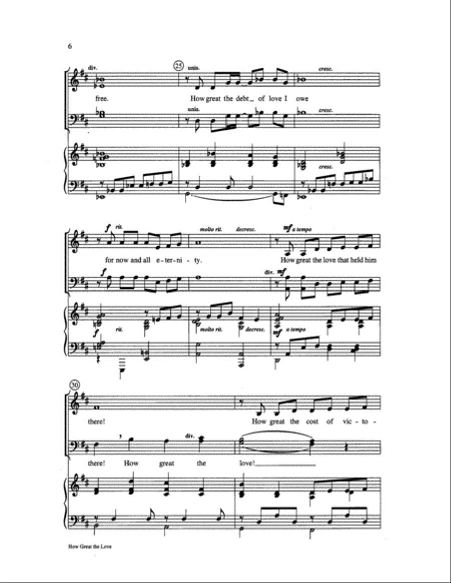 How Great the Love Choir scores gallery preview page 6