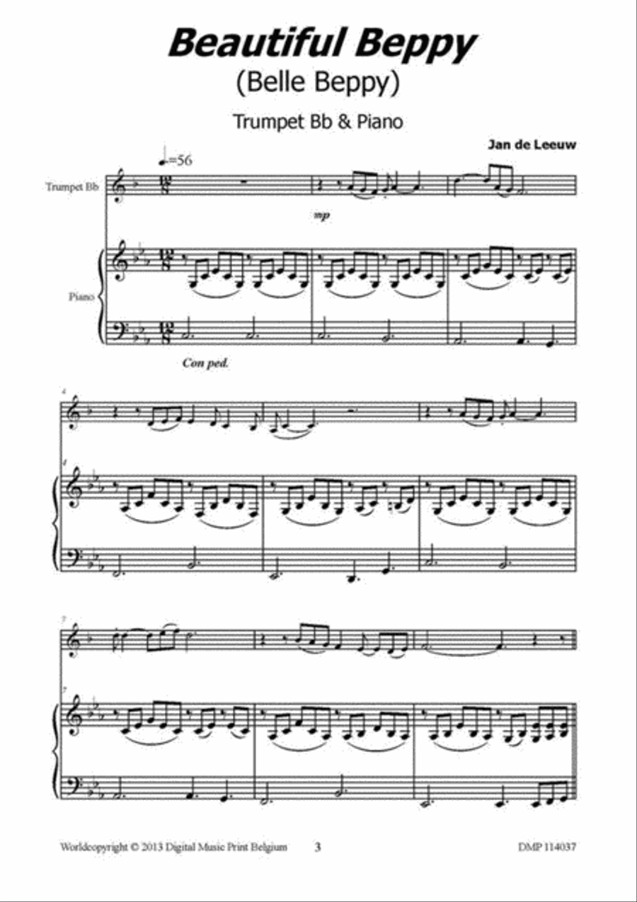 Belle Beppy Trumpet Solo scores gallery preview page 2
