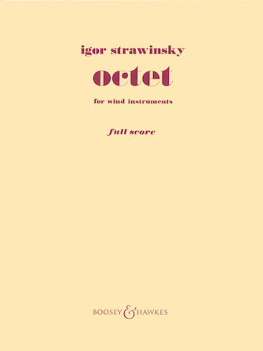Octet for Wind Instruments (Revised 1952) Score scores gallery preview page 1