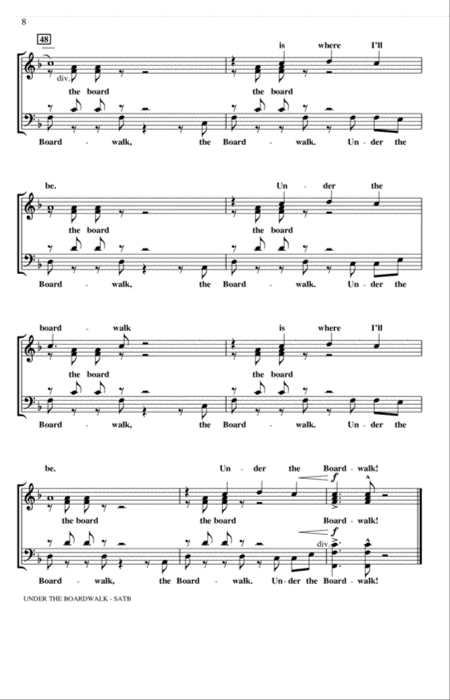 Under The Boardwalk (arr. Mark Brymer) 4-Part scores gallery preview page 6
