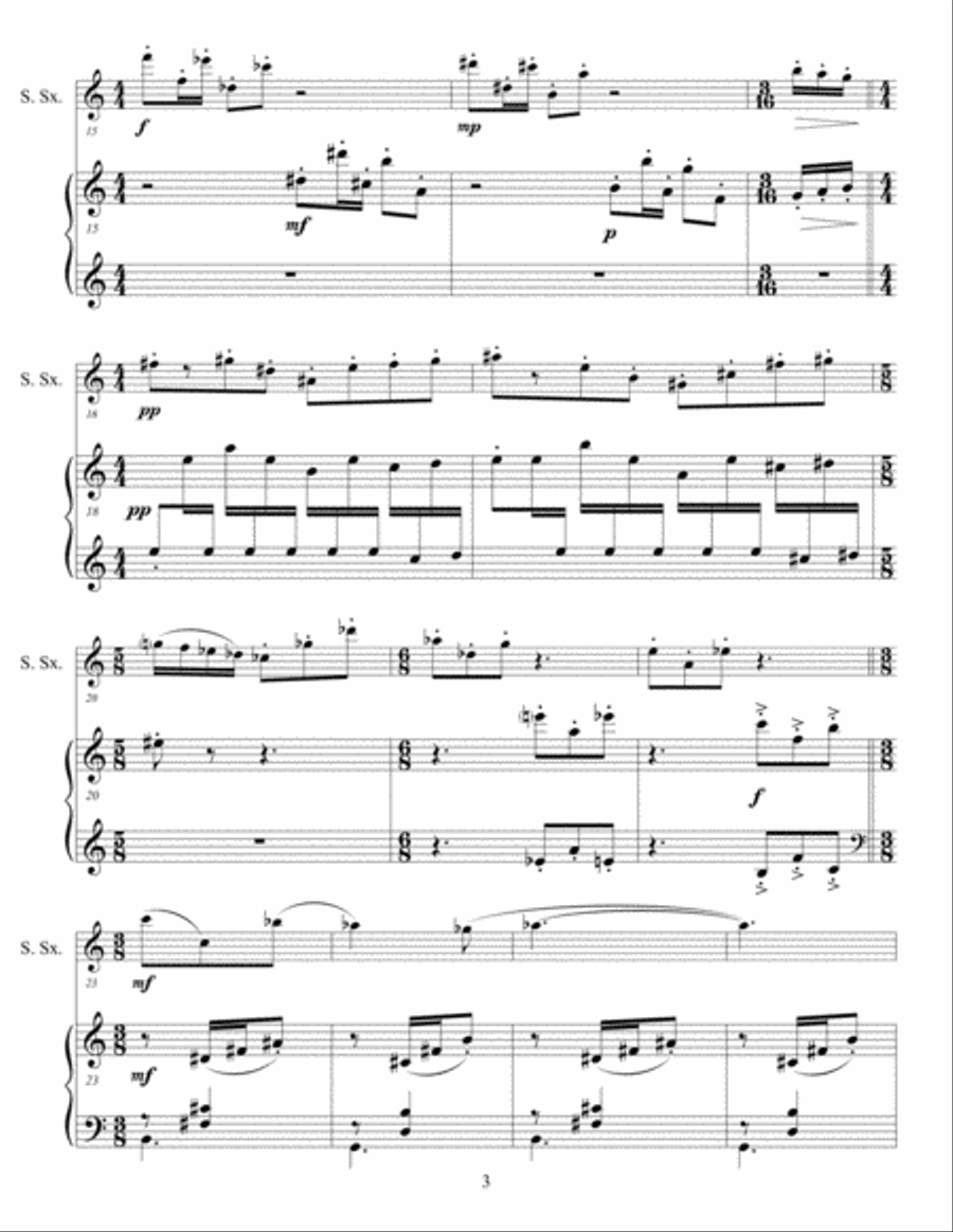 Two Trifles and a Wedding Present - for soprano saxophone Soprano Saxophone scores gallery preview page 4