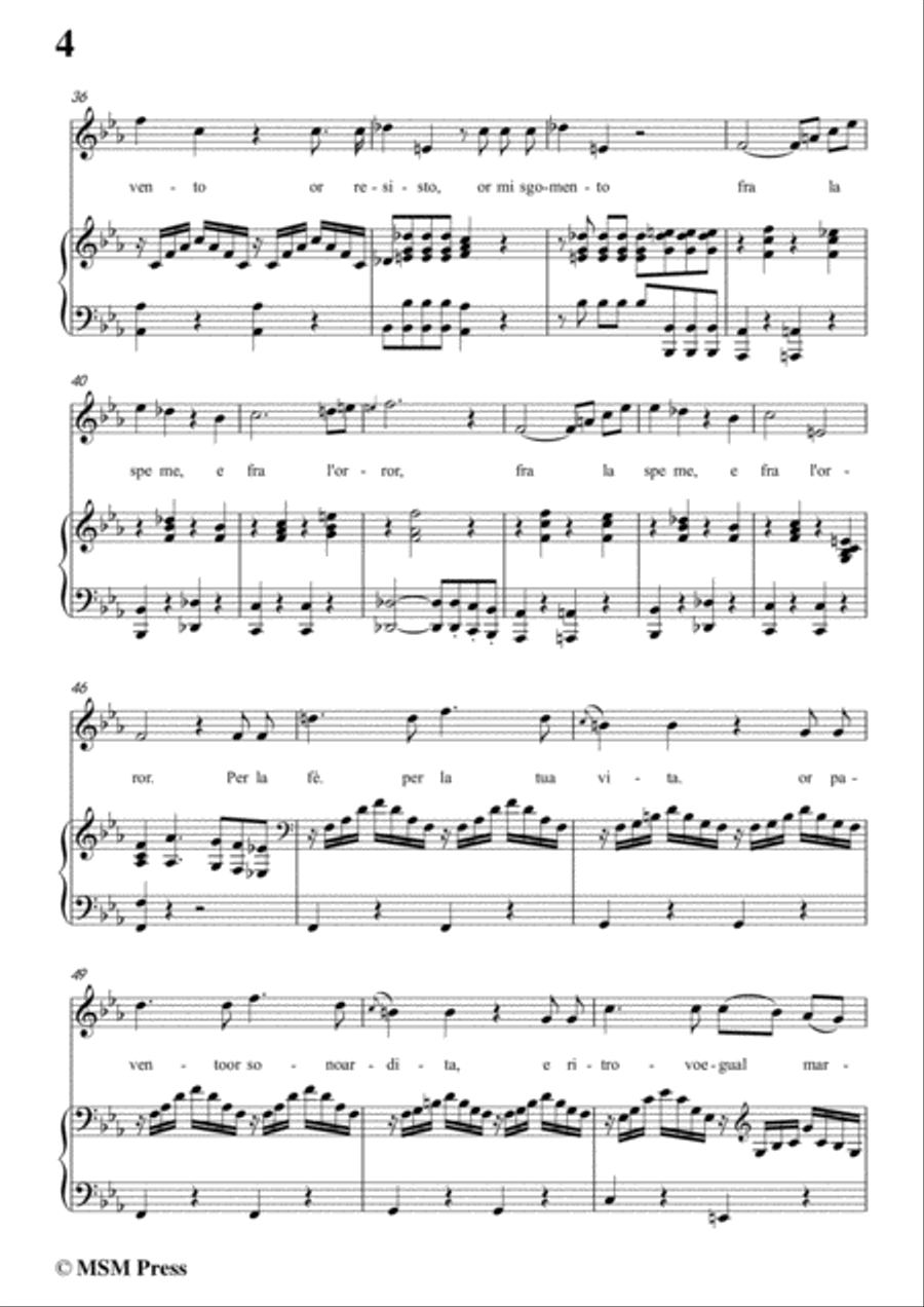 Schubert-Son fra l'onde,in c minor,for Voice&Piano Voice scores gallery preview page 6