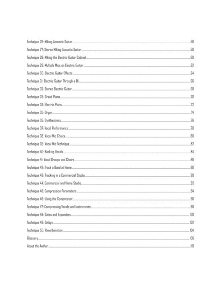 First 50 Recording Techniques You Should Know to Track Music Collection / Songbook scores gallery preview page 4