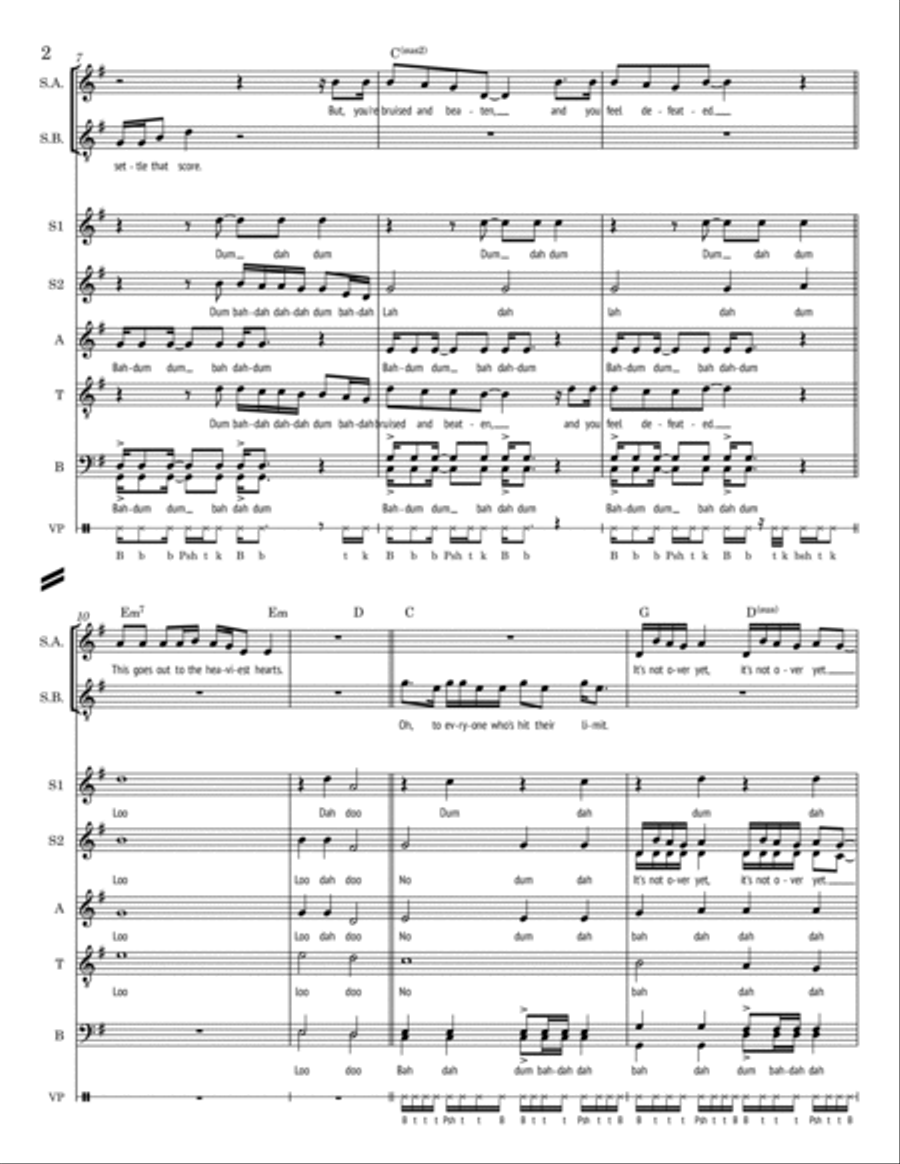 It's Not Over Yet Divisi scores gallery preview page 3