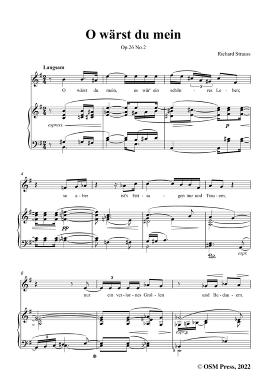 Richard Strauss-O wärst du mein,in e minor,Op.26 No.2 image number null
