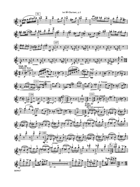 Variations on a Theme of Robert Schumann: 1st B-flat Clarinet