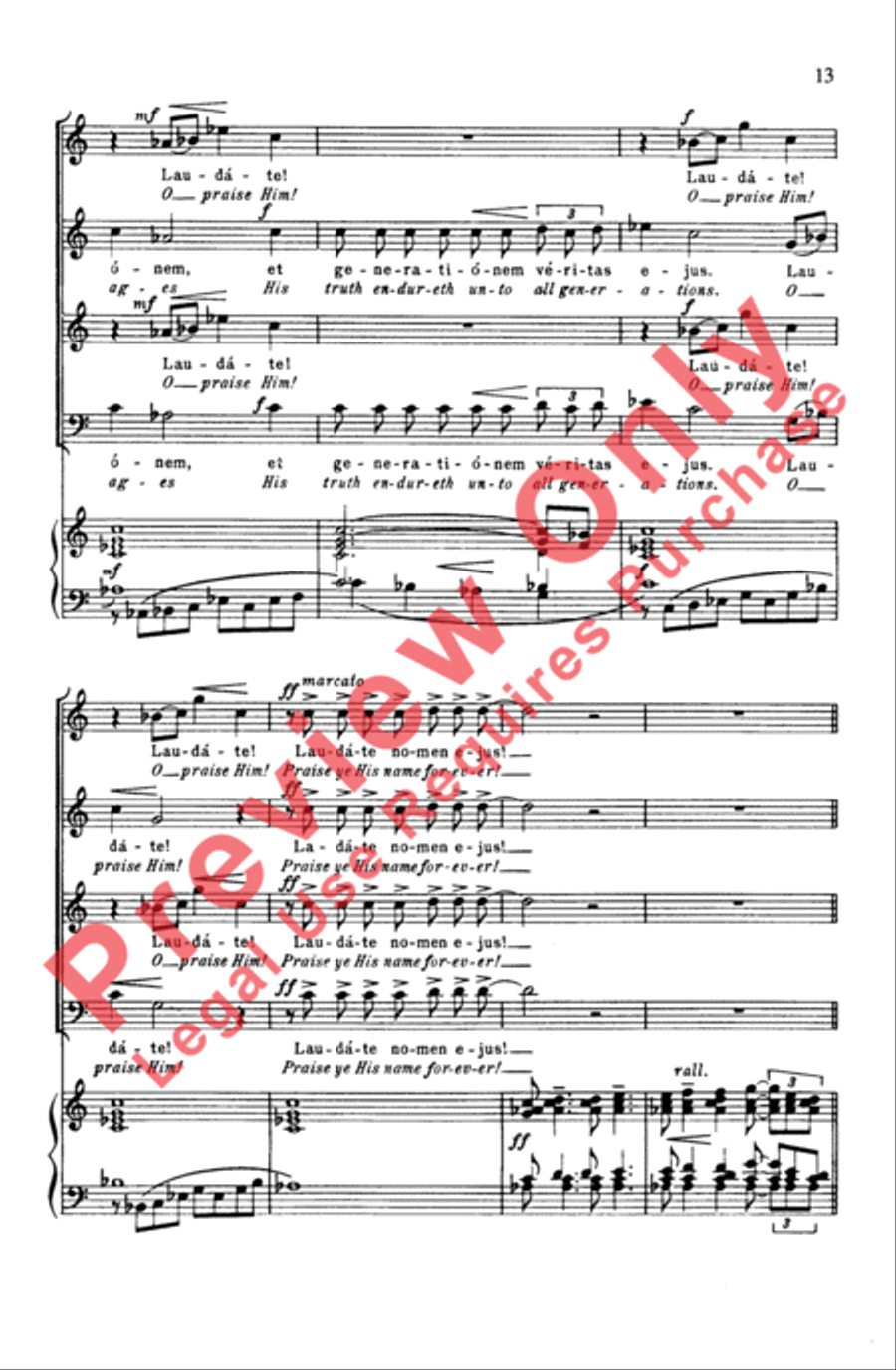 Jubilate Deo Omnis Terra (Psalm 99) 4-Part scores gallery preview page 13