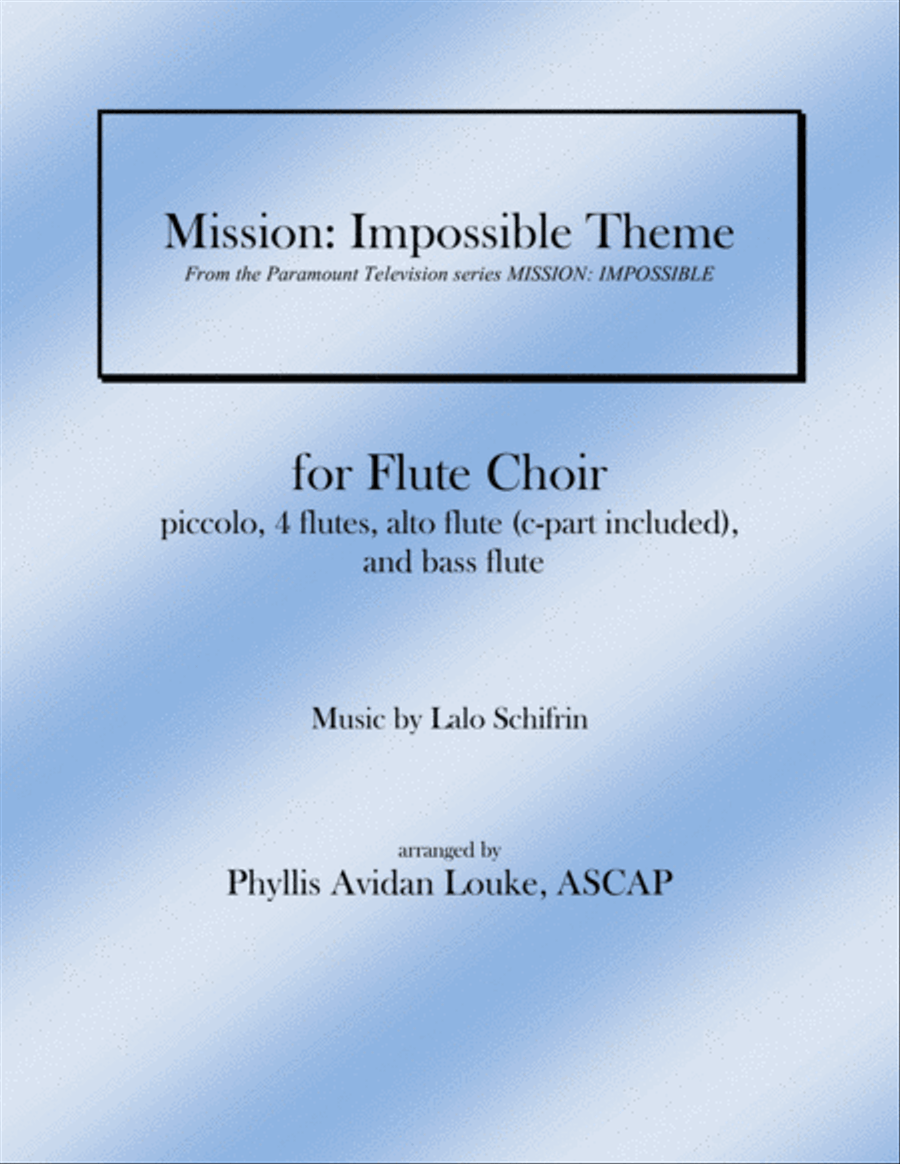 Mission: Impossible Theme from the Paramount Television Series MISSION: IMPOSSIBLE Woodwind Ensemble scores gallery preview page 1