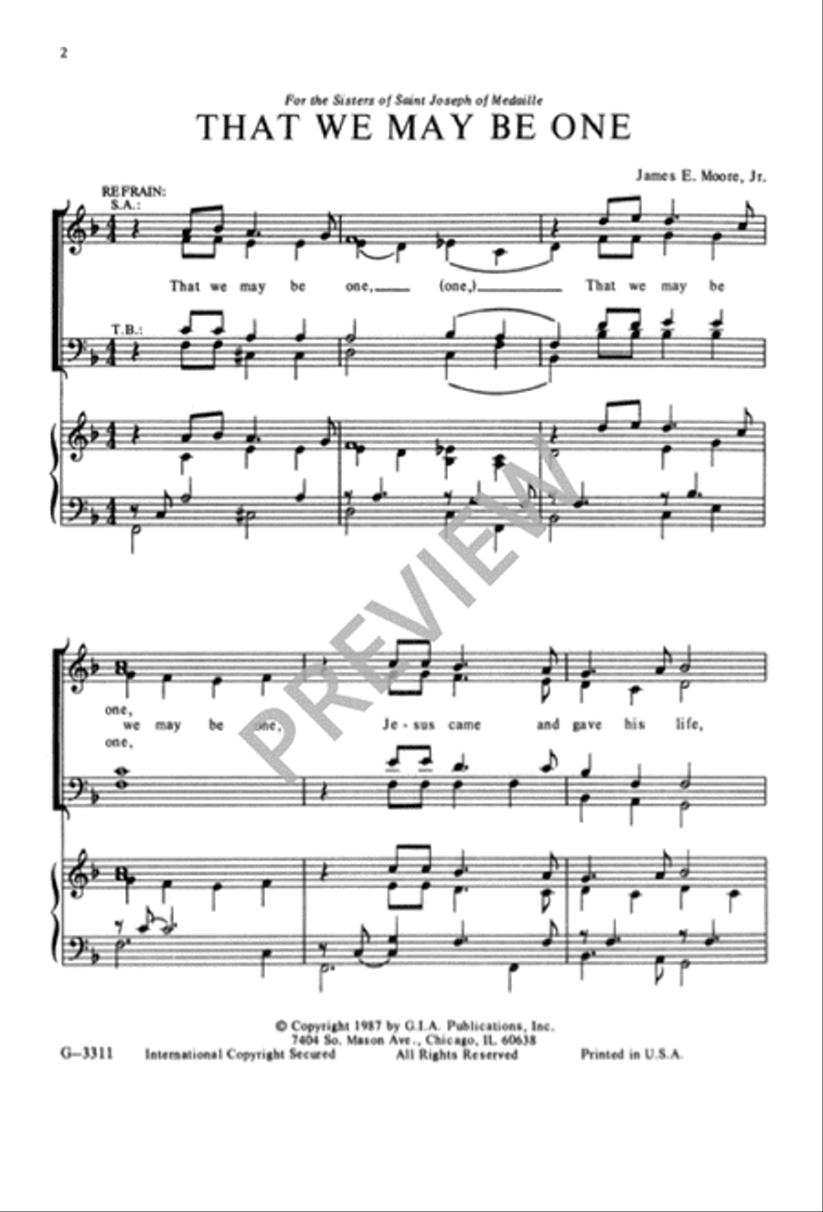 That We May Be One 4-Part scores gallery preview page 3