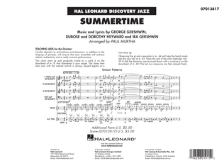 Book cover for Summertime (arr. Paul Murtha) - Conductor Score (Full Score)