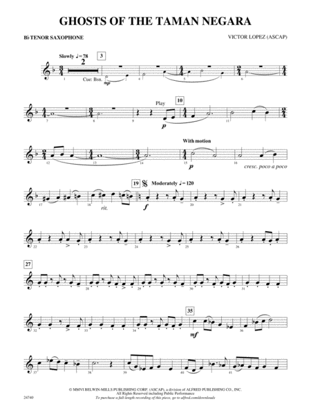 Ghosts of the Taman Negara: B-flat Tenor Saxophone