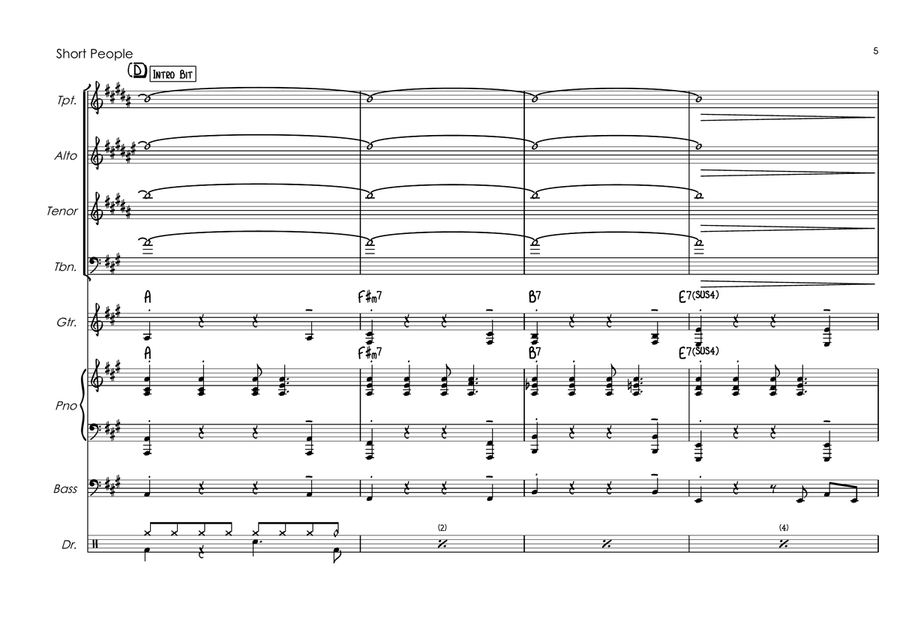 Short People Jazz Ensemble scores gallery preview page 5