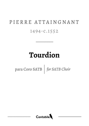 Tourdion (Quand je bois du vin clairet) - for SATB choir