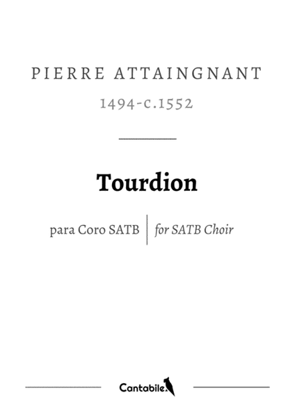 Tourdion (Quand je bois du vin clairet) - for SATB choir