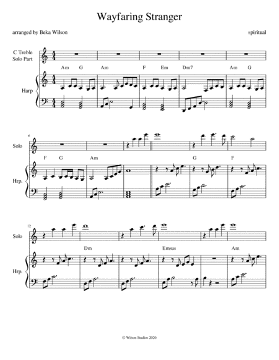 Wayfaring Stranger Small Ensemble scores gallery preview page 1