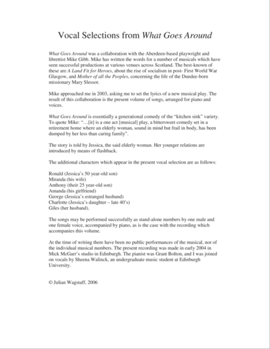 What Goes Around - vocal score Vocal Duet scores gallery preview page 2