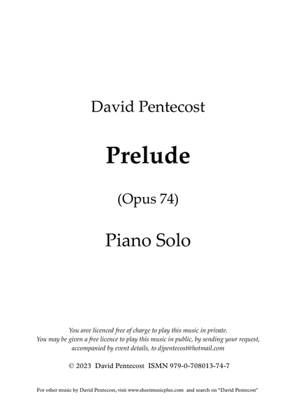 Prelude, Op.74