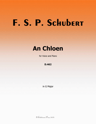 An Chloen, by Schubert, in G Major