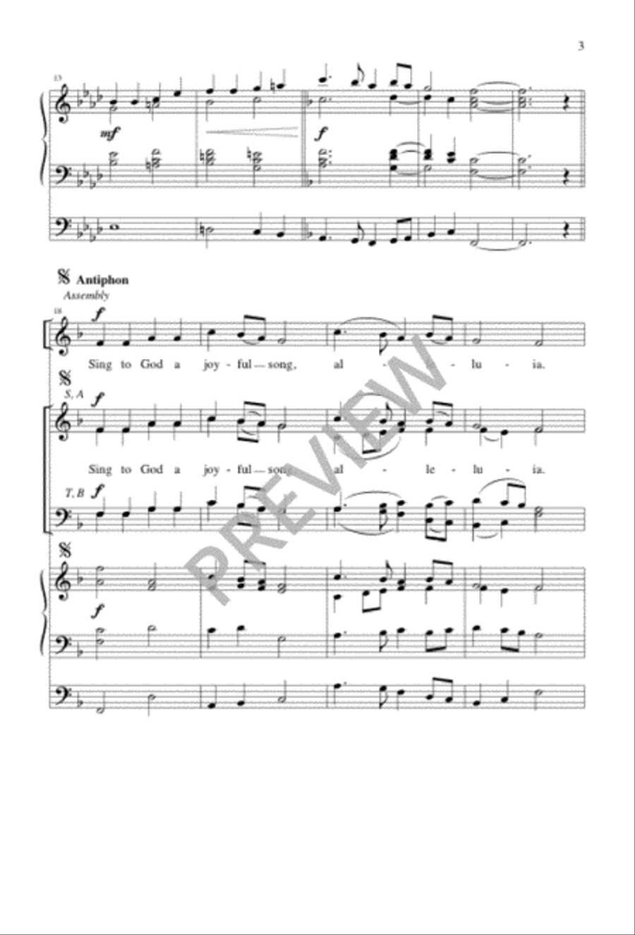 Sing to God a Joyful Song Sing to God a Joyful Song 4-Part scores gallery preview page 3