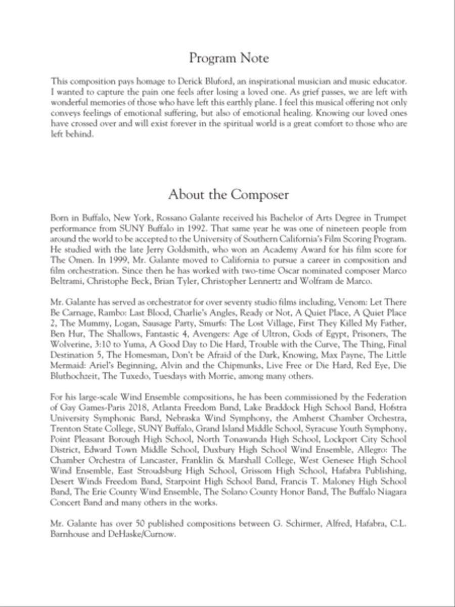 Existence Infinite - Conductor Score (Full Score) Concert Band scores gallery preview page 2