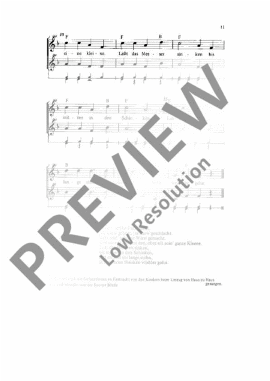 Lüttke, lüttke Fasenacht Soprano Recorder scores gallery preview page 3