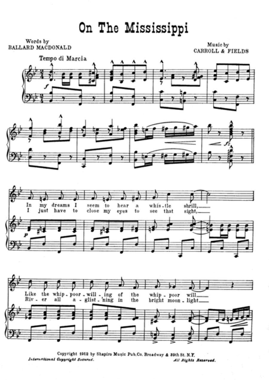 On The Mississippi Voice scores gallery preview page 2
