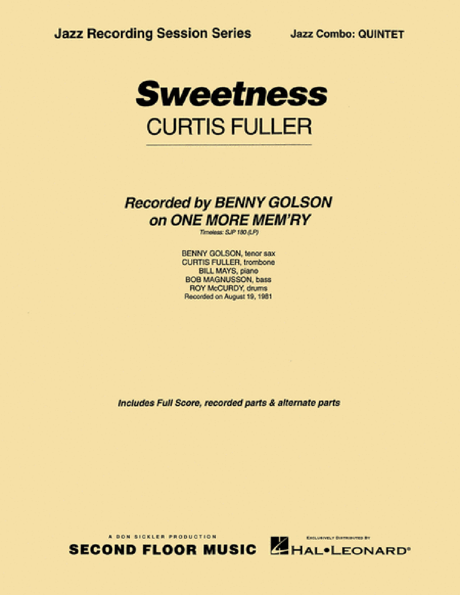 Sweetness Sweetness Jazz Ensemble scores gallery preview page 1