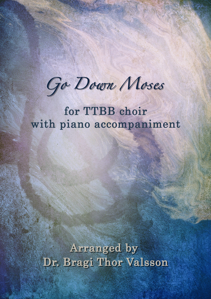 Go Down Moses - TTBB choir with piano accompaniment image number null