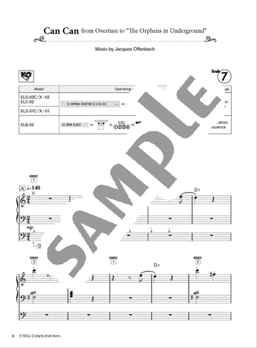 Electone STAGEA GRADE 7 & 6 Vol.2 Classical Music(+USB)/English Version Electone scores gallery preview page 4