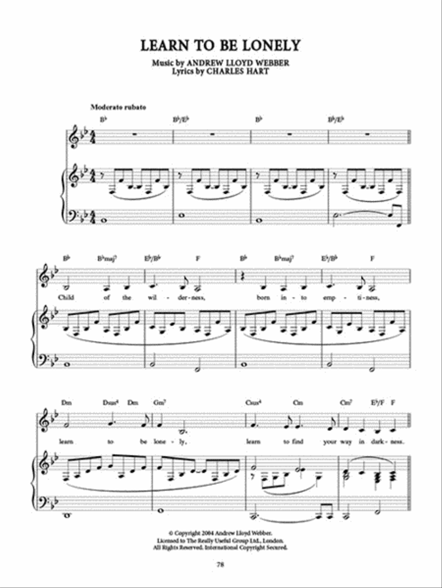 The Phantom of the Opera – Movie Selections Piano, Vocal, Guitar scores gallery preview page 5