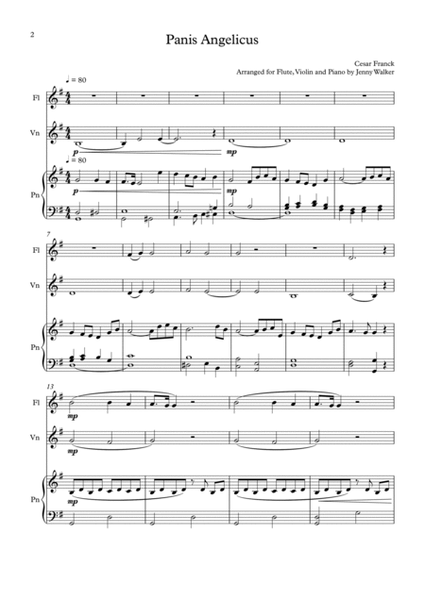 Panis Angelicus for Flute, Violin and Piano image number null