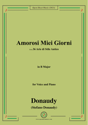 Donaudy-Amorosi Miei Giorni,in B Major