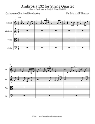 Ambrosia 132 for String Quartet
