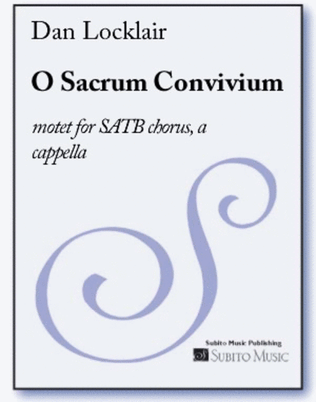 Book cover for O Sacrum Convivium (O Sacred Banquet) motet