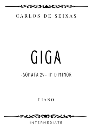 Book cover for Seixas - Giga from Sonata No. 29 in D minor - Intermediate