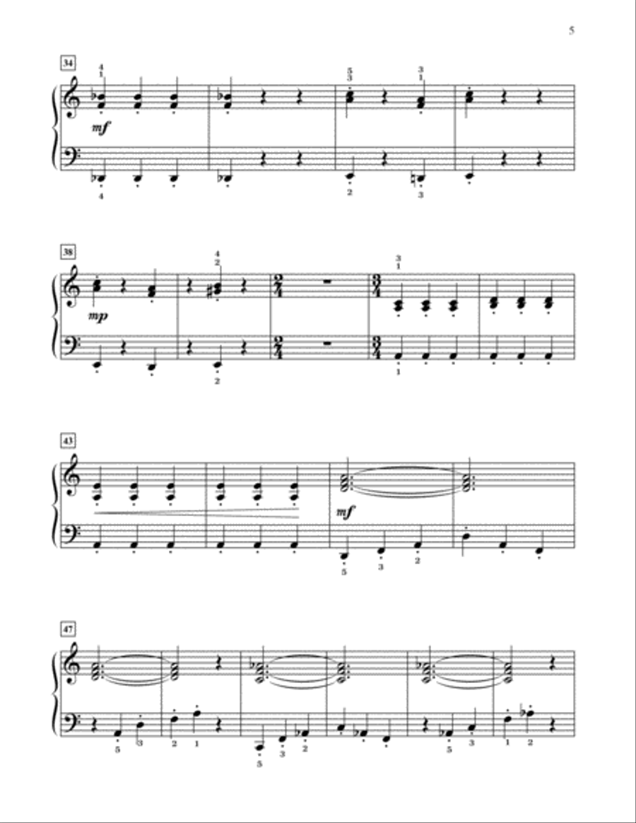An Unexpected Party (from The Hobbit: An Unexpected Journey) (arr. Carol Matz) Easy Piano scores gallery preview page 3