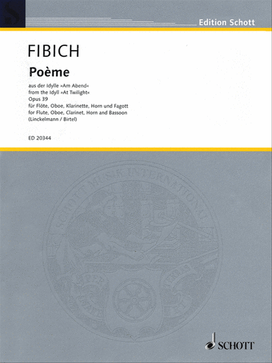 Poème from the Idyll At Twilight Woodwind Quintet scores gallery preview page 1