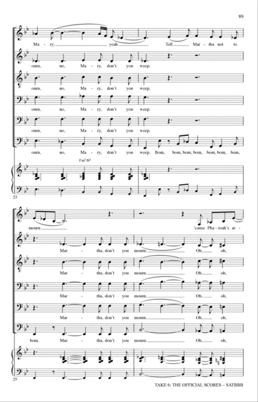 Mary Mary A Cappella scores gallery preview page 7