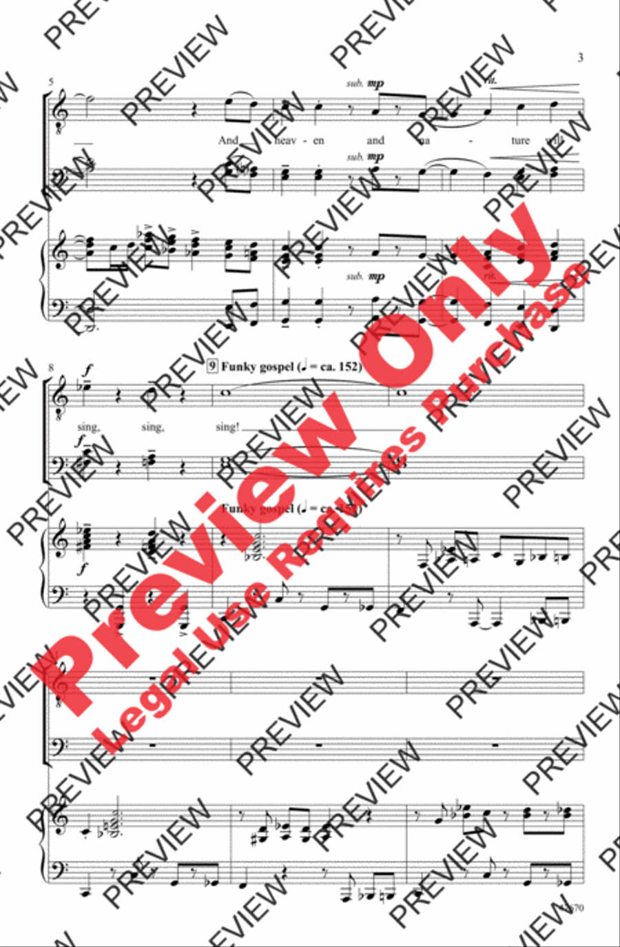 Joy to the World! Men's Choir scores gallery preview page 3