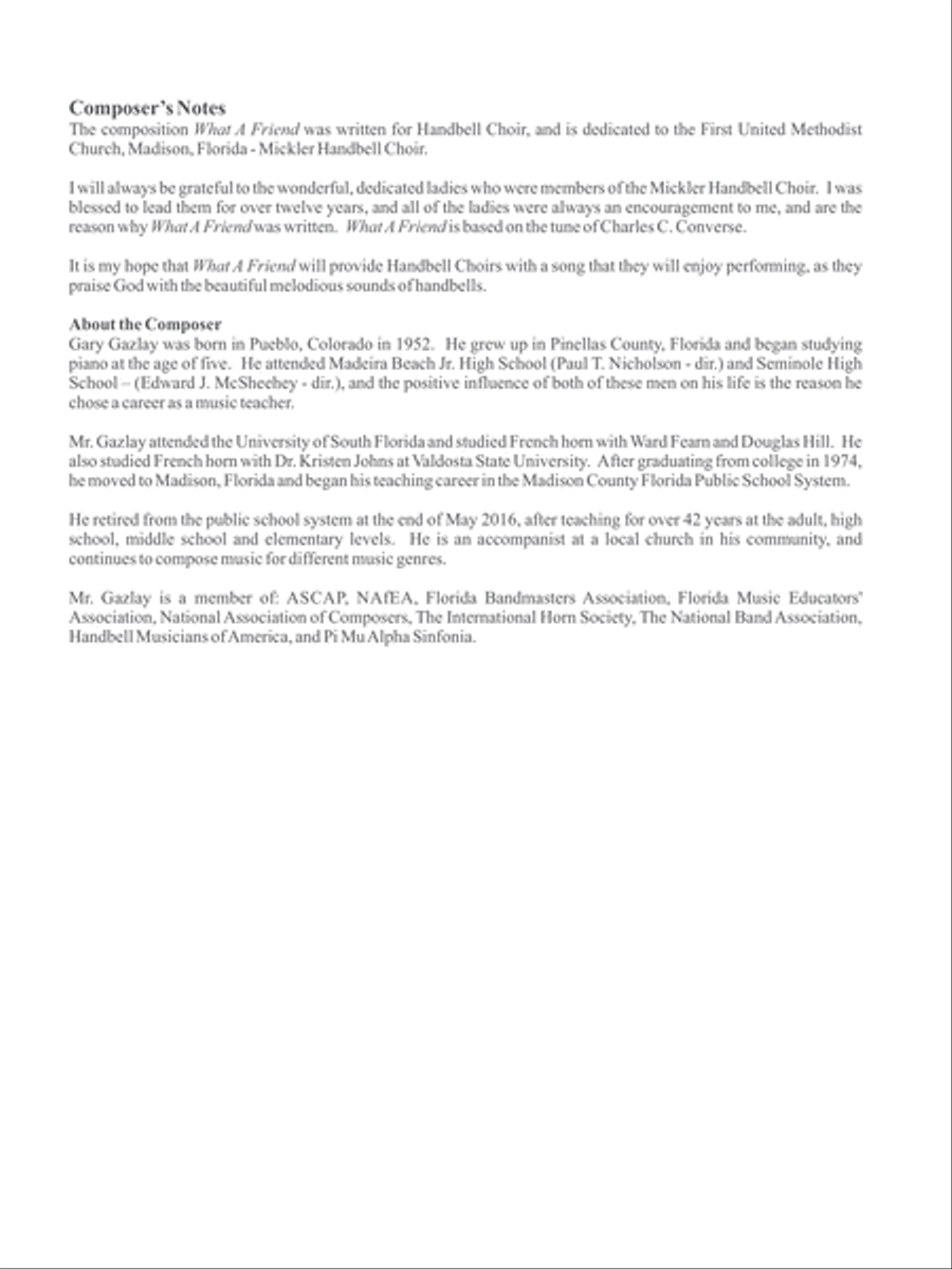 What A Friend What A Friend Handbell Choir scores gallery preview page 2