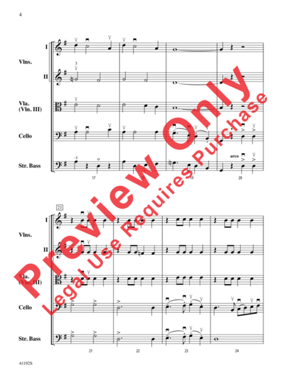 Caissons Go Rolling Along String Orchestra scores gallery preview page 5
