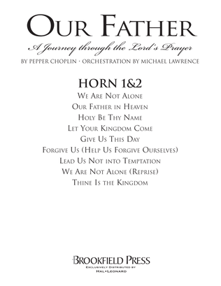 Book cover for Our Father - A Journey Through The Lord's Prayer - F Horn 1,2