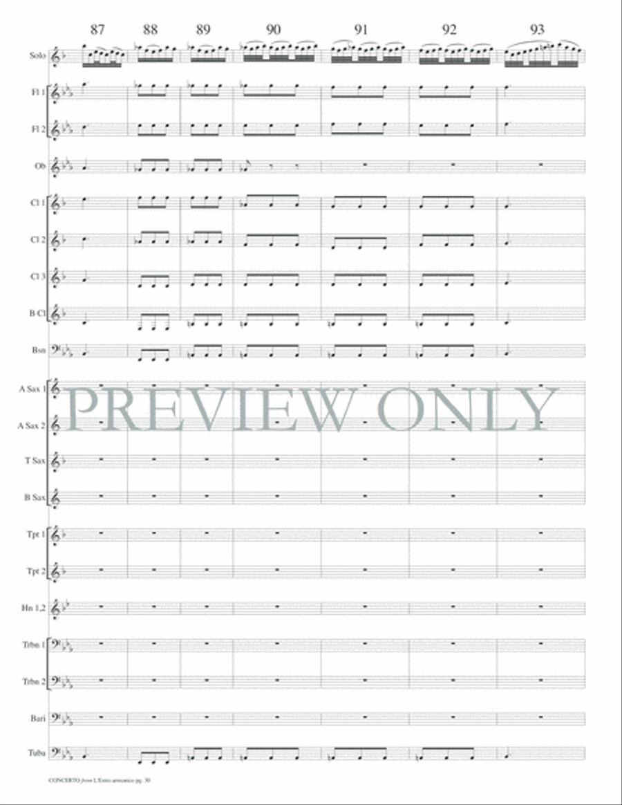 Concerto from L'Estro armonico Concert Band scores gallery preview page 33