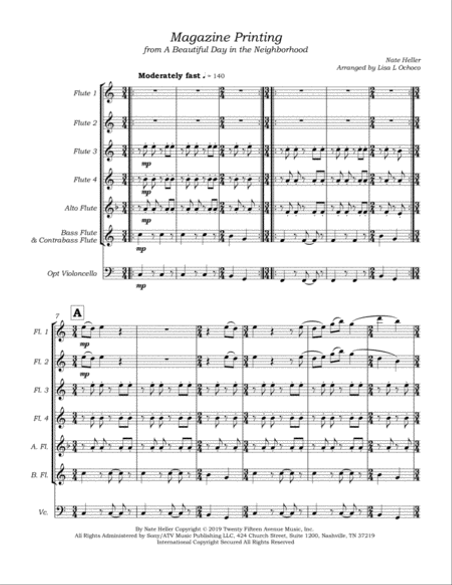 Magazine Printing Flute Choir scores gallery preview page 5